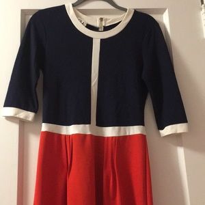 NU New York 50's/ 60's Style Color Block Dress